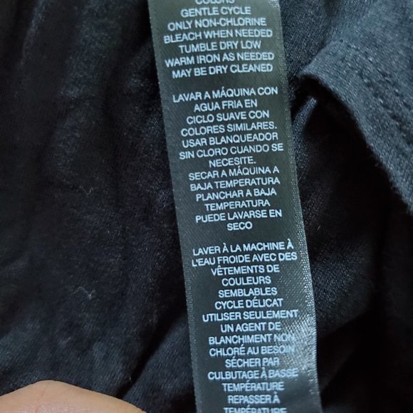 White House Black Market (Black and white strip top with half sleeves) - Picture 9 of 11